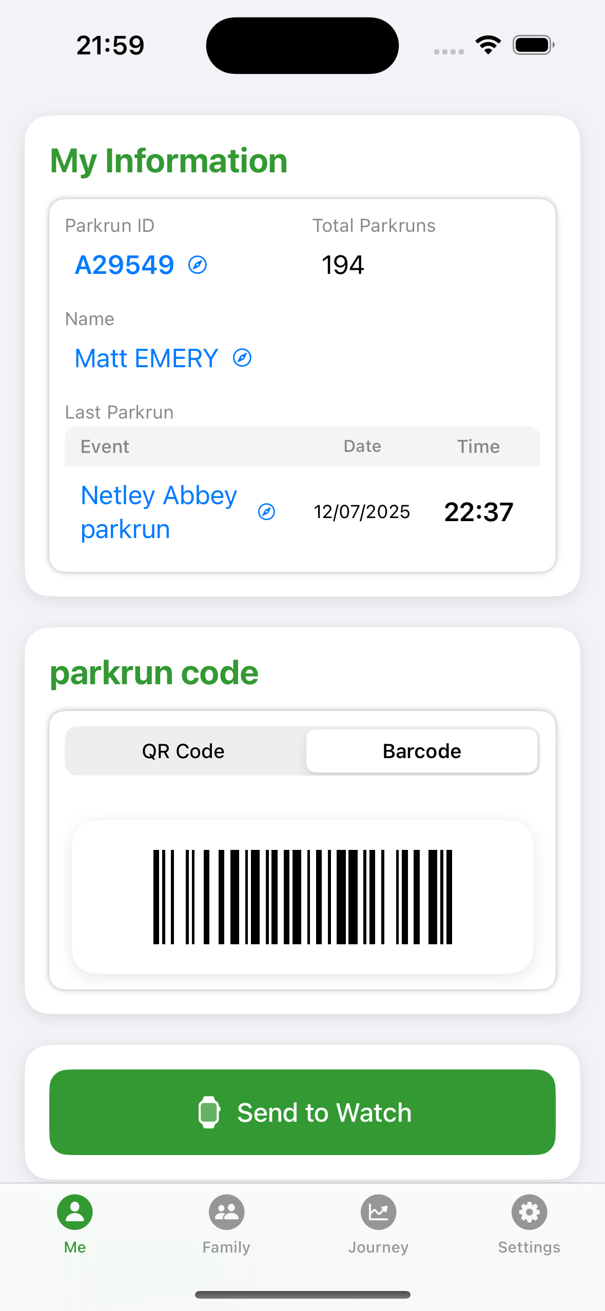 5K QR Code App Screenshot